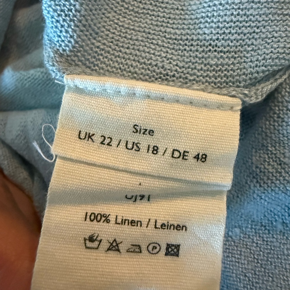 Poetry Lagenlook Linen Lightweight Top Size 18 - Picture 5 of 5